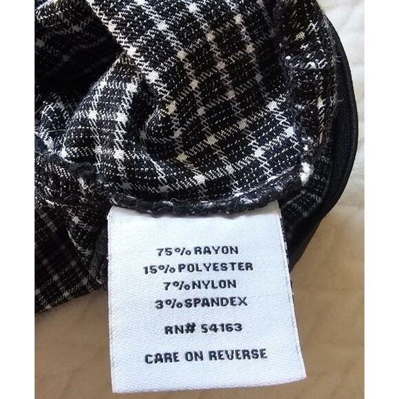 NWOT Calvin Klein black Houndstooth pattern Women's Stretch Pants,sz 8 - Picture 5 of 5